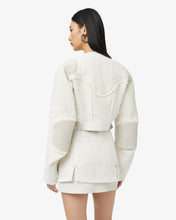 Load image into Gallery viewer, Tweed Leather Jacket