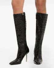 Load image into Gallery viewer, Patent Monogram Logo Chain Boots