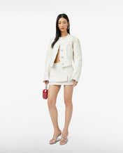 Load image into Gallery viewer, Tweed Leather Mini Skirt