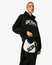 Load image into Gallery viewer, Comma Small Faux Fur Logo Twist Bag | Women Bags White | GCDS®