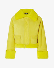 Load image into Gallery viewer, Shearling Jacket | Women Coats & Jackets Yellow | GCDS®