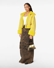 Load image into Gallery viewer, Shearling Jacket | Women Coats & Jackets Yellow | GCDS®
