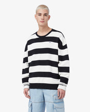 Load image into Gallery viewer, Striped Logo Sweater
