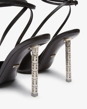 Load image into Gallery viewer, Leather Logo Chain Slingback
