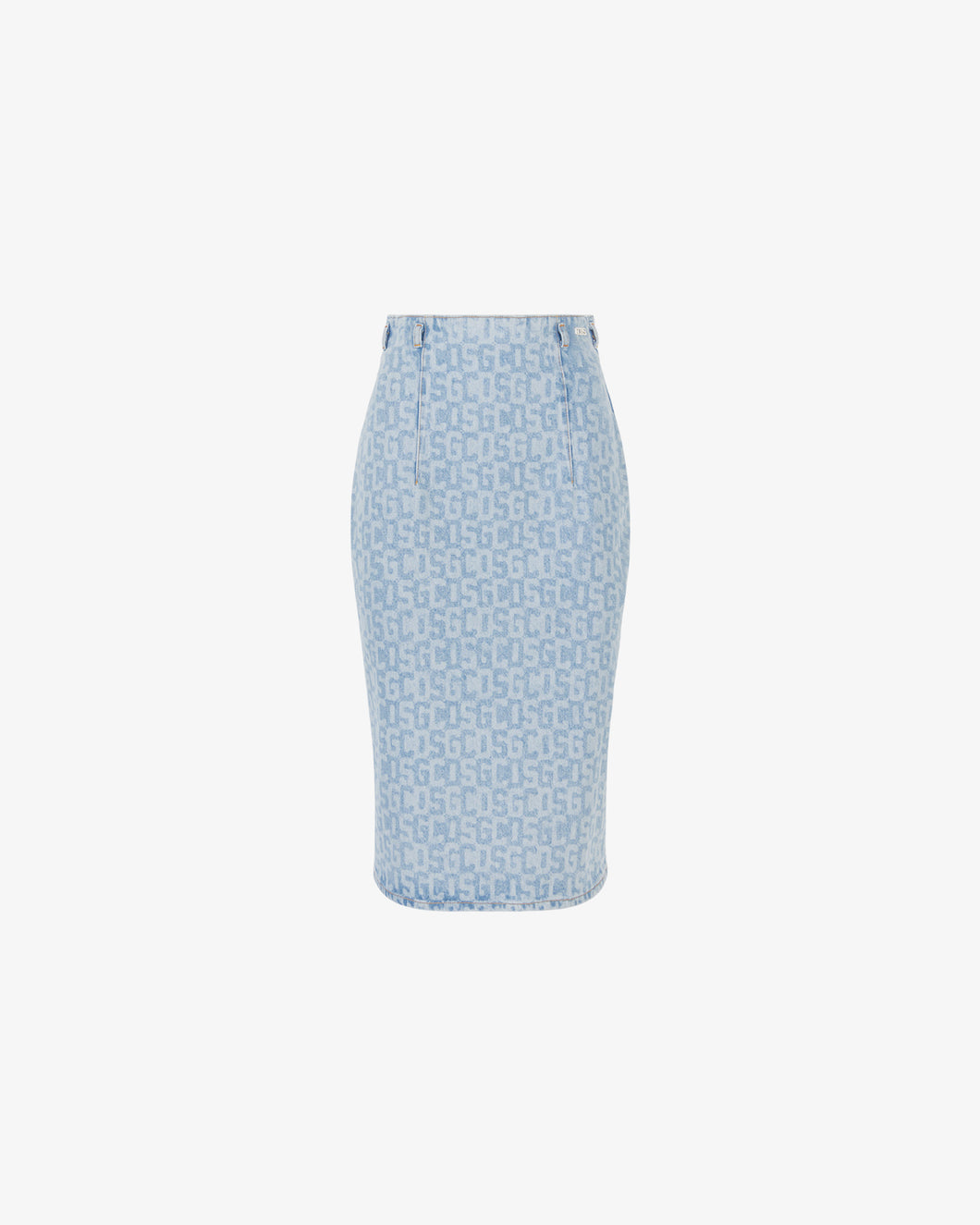 Gcds Monogram Denim Pencil Skirt
