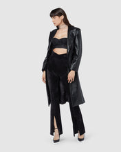 Load image into Gallery viewer, Stretch velvet trousers: Women Trousers Black | GCDS
