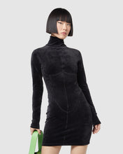 Load image into Gallery viewer, Stretch velvet mini dress: Women Dresses Black | GCDS
