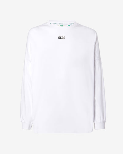 Eco Logo Long Sleeves T-shirt | Men T-shirts White | GCDS
