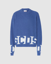 Load image into Gallery viewer, Gcds low band sweater: Men Knitwear Blue | GCDS
