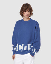 Load image into Gallery viewer, Gcds low band sweater: Men Knitwear Blue | GCDS
