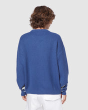 Load image into Gallery viewer, Gcds low band sweater: Men Knitwear Blue | GCDS
