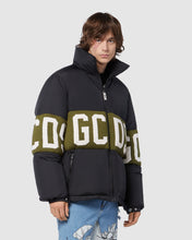 Load image into Gallery viewer, Gcds logo band puffer jacket: Men Outerwear Military Green | GCDS
