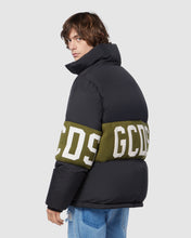 Load image into Gallery viewer, Gcds logo band puffer jacket: Men Outerwear Military Green | GCDS
