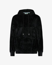Load image into Gallery viewer, Gcds Band Logo Velvet Hoodie | Unisex Sweatshirts Black | GCDS®
