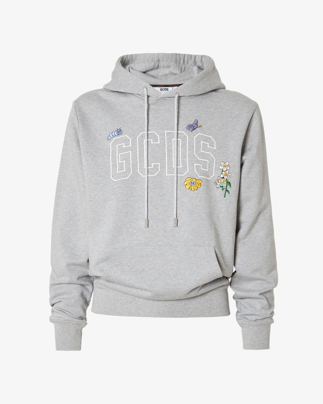 Embroidered Regular Hoodie | Unisex Sweatshirts Grey | GCDS®