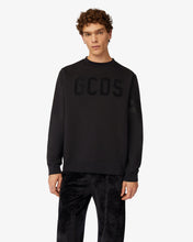 Load image into Gallery viewer, Gcds Logo Velvet Crewneck | Men Sweatshirts Black | GCDS®
