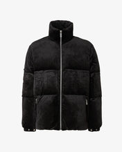 Load image into Gallery viewer, Gcds Logo Band Velvet Puffer Jacket | Unisex Coats &amp; Jackets Black | GCDS®
