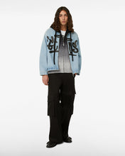 Load image into Gallery viewer, Gcds Graffiti Harrington Denim Jacket | Men Coats &amp; Jackets Light Blue | GCDS®
