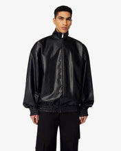 Load image into Gallery viewer, Faux Leather Oversized Jacket | Unisex Coats &amp; Jackets Black | GCDS®
