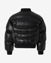 Load image into Gallery viewer, Leather Puffer Bomber | Men Coats &amp; Jackets Black | GCDS®
