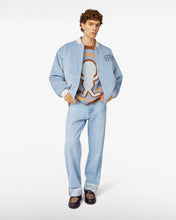 Load image into Gallery viewer, Graffiti-Logo Varsity Bomber | Unisex Coats &amp; Jackets Light Blue | GCDS®
