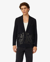 Load image into Gallery viewer, Gcds Graffiti Single Breasted Blazer  | Unisex Coats &amp; Jackets Black | GCDS®
