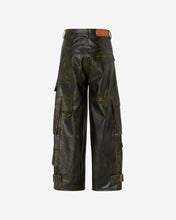 Load image into Gallery viewer, Rub-Off Leather Ultracargo | Men Trousers Black | GCDS®
