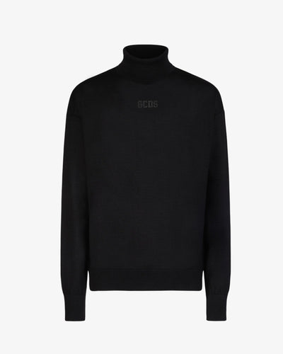 Gcds Signed Turtleneck | Men Knitwear Black | GCDS®