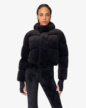 Load image into Gallery viewer, Gcds Velvet Bomber | Women Coats &amp; Jackets Black | GCDS®
