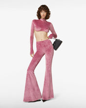 Load image into Gallery viewer, Velvet Trousers | Women Trousers Mauve Pink | GCDS®
