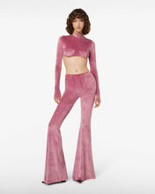Load image into Gallery viewer, Velvet Trousers | Women Trousers Mauve Pink | GCDS®
