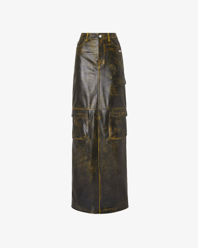 Biker Cargo Skirt | Women Mini & Long Skirts Anthracite | GCDS®