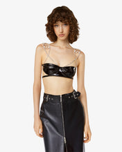 Load image into Gallery viewer, Gcds Bling Vynil Bra | Women Tops Black | GCDS®
