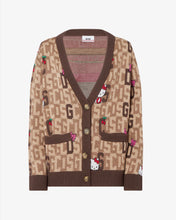 Load image into Gallery viewer, Hello Kitty monogram cardigan: Women Knitwear Brown | GCDS
