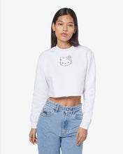 Load image into Gallery viewer, Hello Kitty cropped crewneck: Women Hoodies White | GCDS
