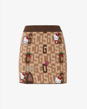 Load image into Gallery viewer, Hello Kitty monogram mini skirt: Women Skirt Brown | GCDS
