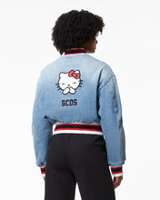 Load image into Gallery viewer, Hello Kitty Denim Bomber | Women Outerwear New Light Blue | GCDS Spring/Summer 2023
