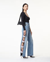 Load image into Gallery viewer, Hello Kitty Menfit Denim Trousers | Women Trousers New Light Blue | GCDS Spring/Summer 2023
