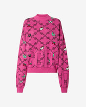 Load image into Gallery viewer, Hello Kitty Jacquard Sweater | Women Knitwear Fuchsia | GCDS Spring/Summer 2023
