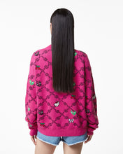 Load image into Gallery viewer, Hello Kitty Jacquard Sweater | Women Knitwear Fuchsia | GCDS Spring/Summer 2023
