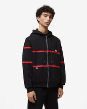 Load image into Gallery viewer, Gcds Low Logo Band Zip-Up Hoodie | Men Hoodie Black | GCDS Spring/Summer 2023
