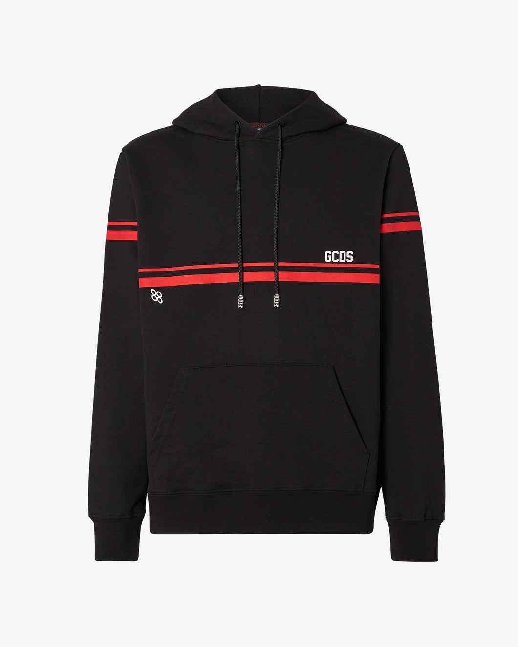 Gcds Low Logo Band Hoodie | Men Hoodie Black | GCDS Spring/Summer 2023