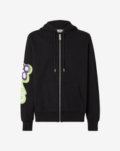 Load image into Gallery viewer, Checkboard Print Zip-Up Regular Hoodie | Men Hoodie Black | GCDS Spring/Summer 2023
