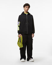 Load image into Gallery viewer, Checkboard Print Zip-Up Regular Hoodie | Men Hoodie Black | GCDS Spring/Summer 2023
