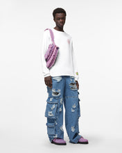 Load image into Gallery viewer, Surfing Wirdo Printed Long Sleeves T-Shirt | Men T-shirts White | GCDS Spring/Summer 2023
