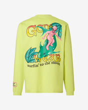 Load image into Gallery viewer, Surfing Wirdo Printed Long Sleeves T-Shirt | Men T-shirts Lime | GCDS Spring/Summer 2023
