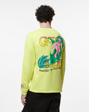 Load image into Gallery viewer, Surfing Wirdo Printed Long Sleeves T-Shirt | Men T-shirts Lime | GCDS Spring/Summer 2023
