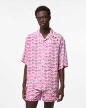 Load image into Gallery viewer, Waved Logo Print Bowling Shirt | Men Shirts Fuchsia | GCDS Spring/Summer 2023
