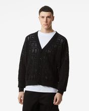 Load image into Gallery viewer, Gcds Monogram Macramè Cardigan | Men Knitwear Black | GCDS Spring/Summer 2023
