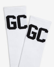 Load image into Gallery viewer, Mid Calf Band Logo Socks | Men Socks White | GCDS Spring/Summer 2023
